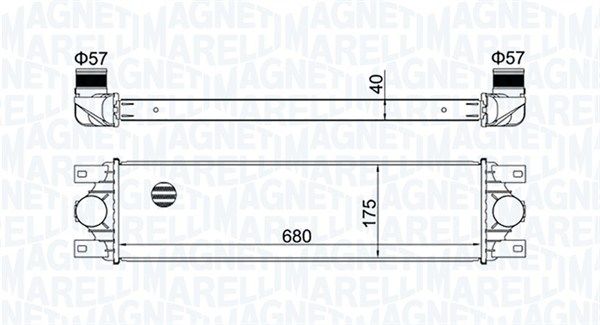 Chłodnica powietrza doładowującego MAGNETI MARELLI 351319204780