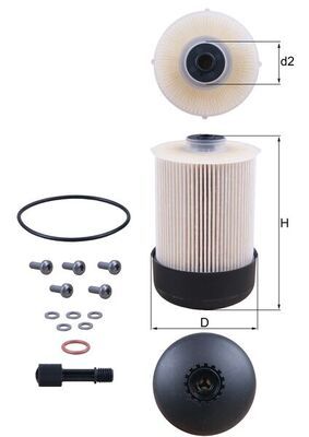Filtr paliwa MAHLE KX338/22D