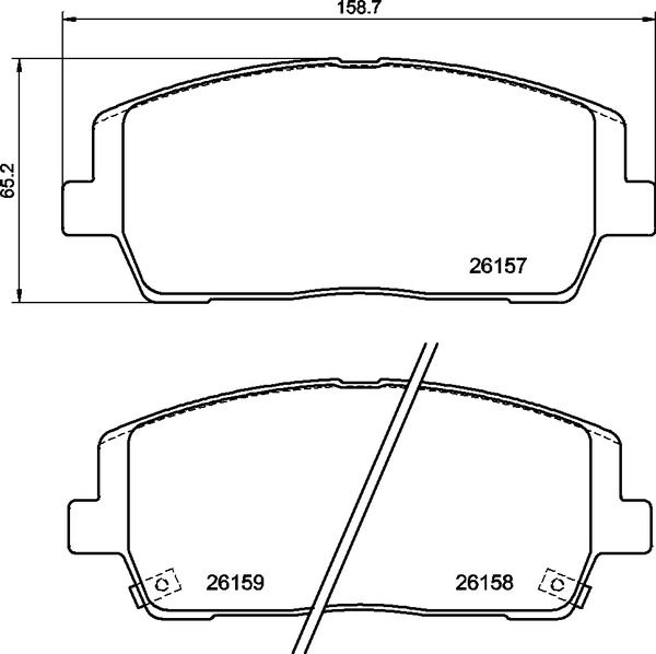 Zestaw klocków hamulcowych, hamulce tarczowe BREMBO P 30 116
