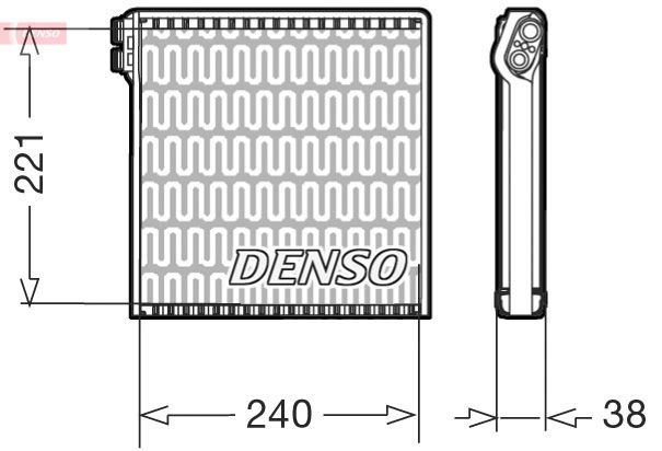 Parownik, instalacja klimatyzacji DENSO DEV09102