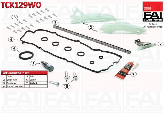 Zestaw łańcucha rozrządu FAI AutoParts tck129wo