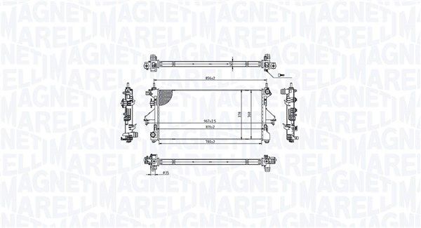 Chłodnica, układ chłodzenia silnika MAGNETI MARELLI 350213215400