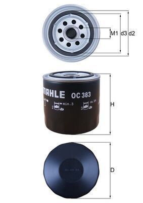 Filtr oleju KNECHT OC 383