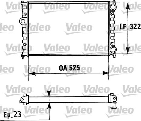 Chłodnica, układ chłodzenia silnika VALEO 730948