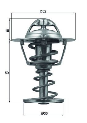 Termostat, płyn chłodzący MAHLE TX12682D