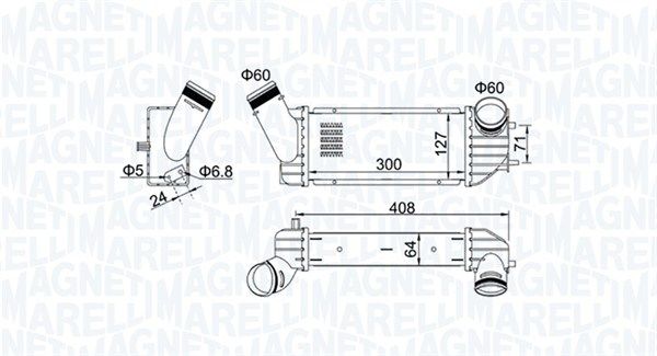 Chłodnica powietrza doładowującego MAGNETI MARELLI 351319204340