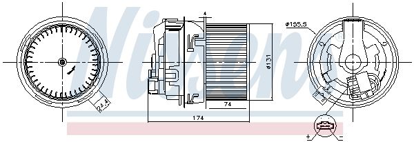 Wentylator wewnętrzny NISSENS 87593