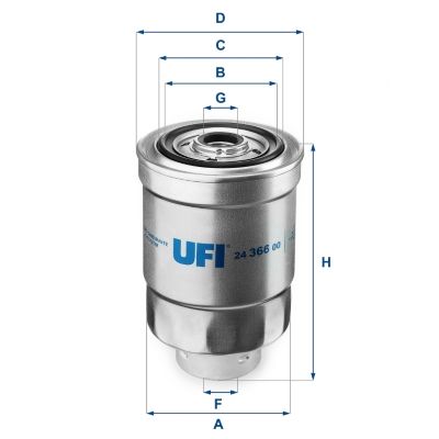 Filtr paliwa UFI 24.366.00