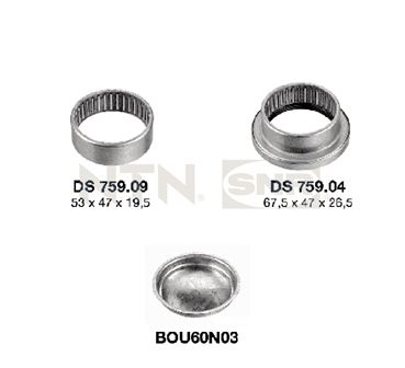 Łożyskowanie, belka osi SNR KS559.02