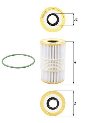 Filtr oleju MAHLE OX1185D