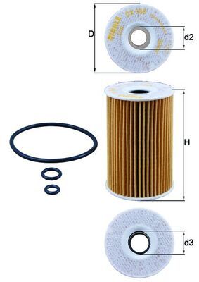 Filtr oleju MAHLE OX388D