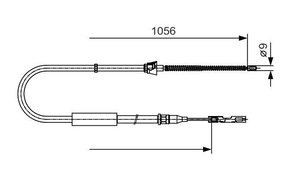 Cięgło, hamulec postojowy BOSCH 1 987 482 125