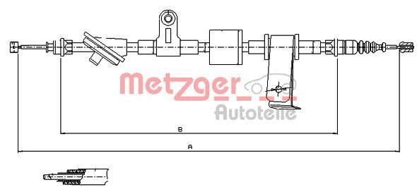Cięgło, hamulec postojowy METZGER 12.0101