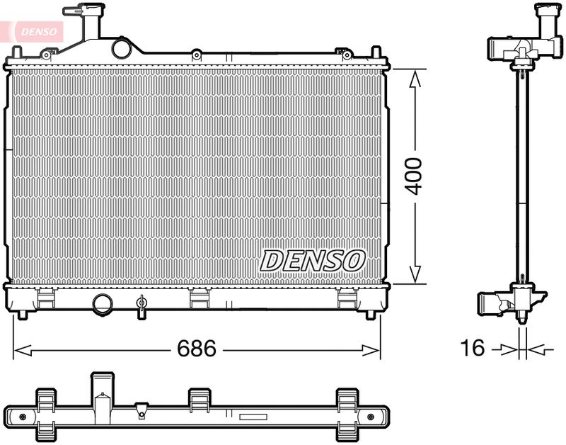 Chłodnica, układ chłodzenia silnika DENSO DRM45056