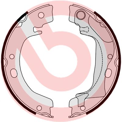 Zestaw szczęk hamulcowych, hamulec postojowy BREMBO S 83 560