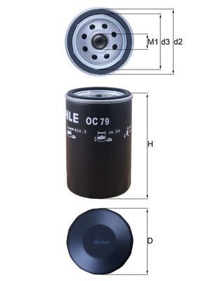 Filtr oleju KNECHT OC 79