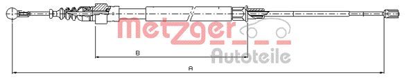 Cięgło, hamulec postojowy METZGER 10.7509