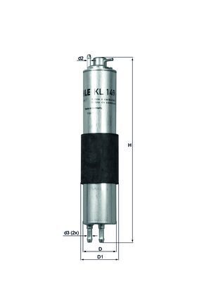 Filtr paliwa MAHLE KL149