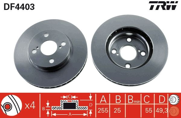 Tarcza hamulcowa TRW DF4403