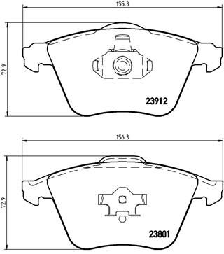 Zestaw klocków hamulcowych, hamulce tarczowe BREMBO P 10 012
