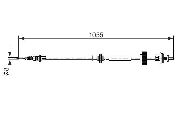 Cięgło, hamulec postojowy BOSCH 1987482791