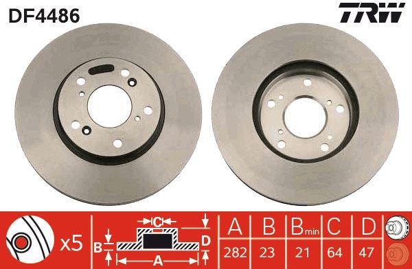 Tarcza hamulcowa TRW DF4486