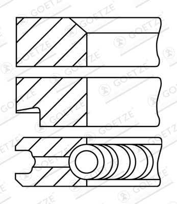 Zestaw pierścieni tłokowych Goetze Engine 08-176700-10