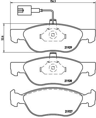 Zestaw klocków hamulcowych, hamulce tarczowe BREMBO P 23 070