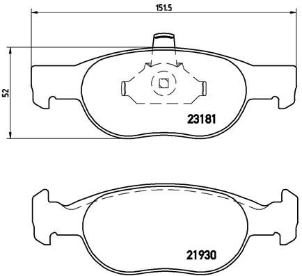 Zestaw klocków hamulcowych, hamulce tarczowe BREMBO P 23 125