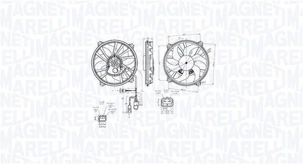 Wentylator, chłodzenie silnika MAGNETI MARELLI 069422870010