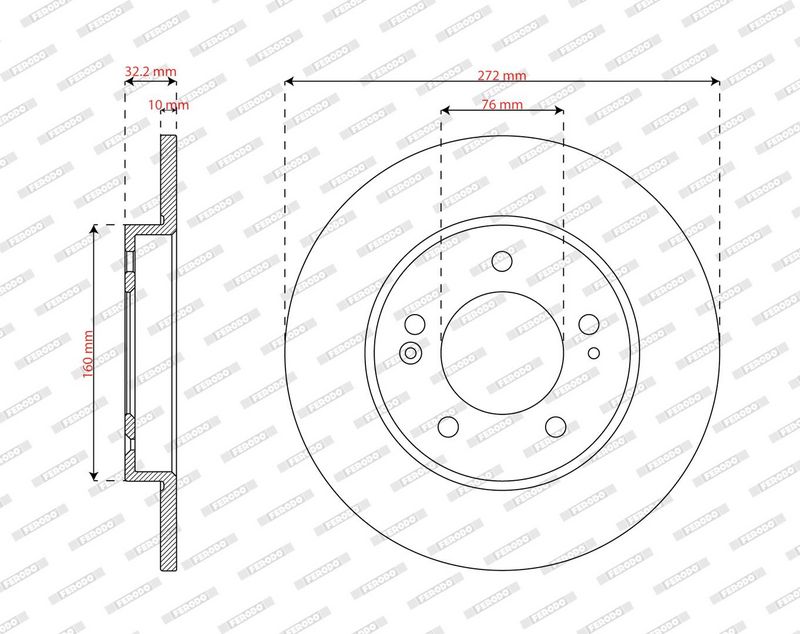 Tarcza hamulcowa FERODO DDF2983C