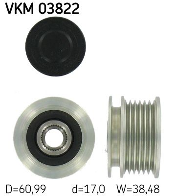 Alternator - sprzęgło jednokierunkowe SKF VKM03822