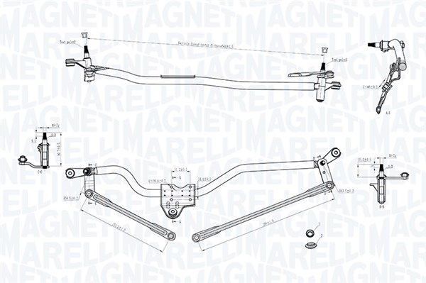 Napęd wycieraczek MAGNETI MARELLI 085570750010