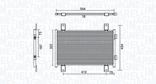 Skraplacz, klimatyzacja MAGNETI MARELLI 350203895000