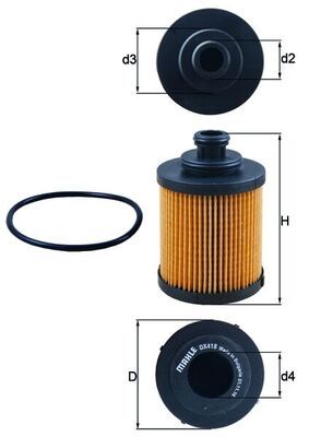 Filtr oleju MAHLE OX418D
