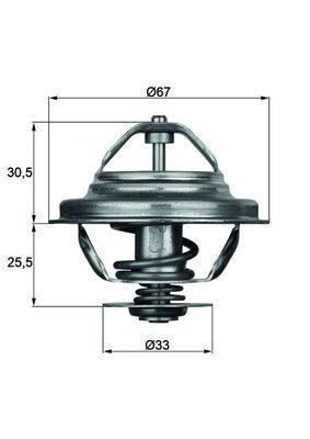 Termostat, płyn chłodzący MAHLE tx 27 71d