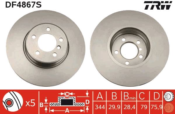 Tarcza hamulcowa TRW DF4867S