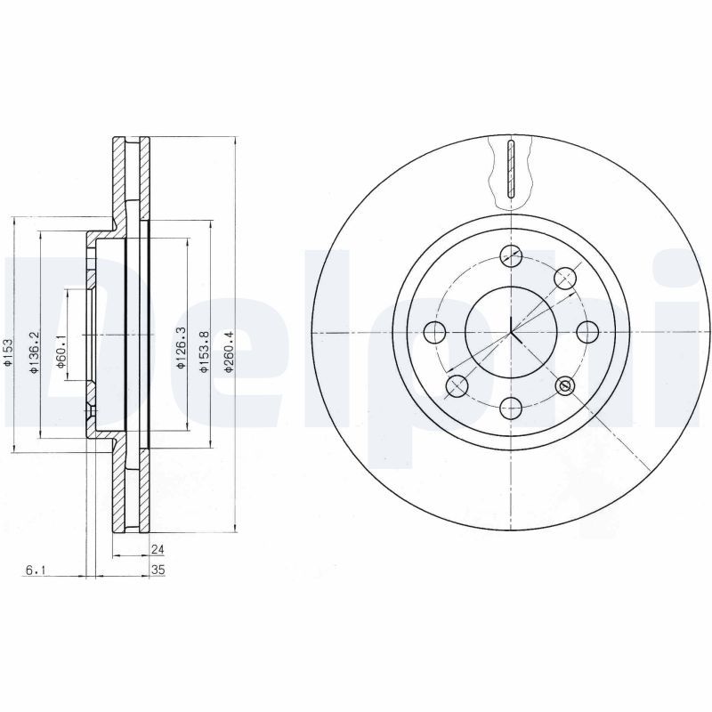 Tarcza hamulcowa DELPHI BG3569