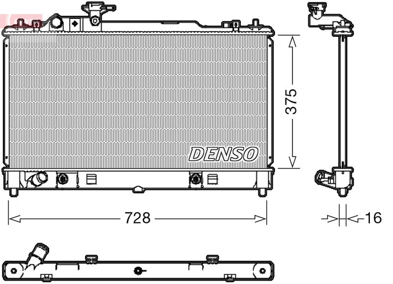 Chłodnica, układ chłodzenia silnika DENSO DRM44029