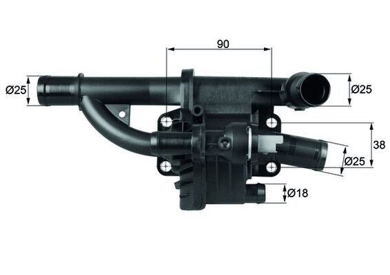Termostat, płyn chłodzący MAHLE TH4083