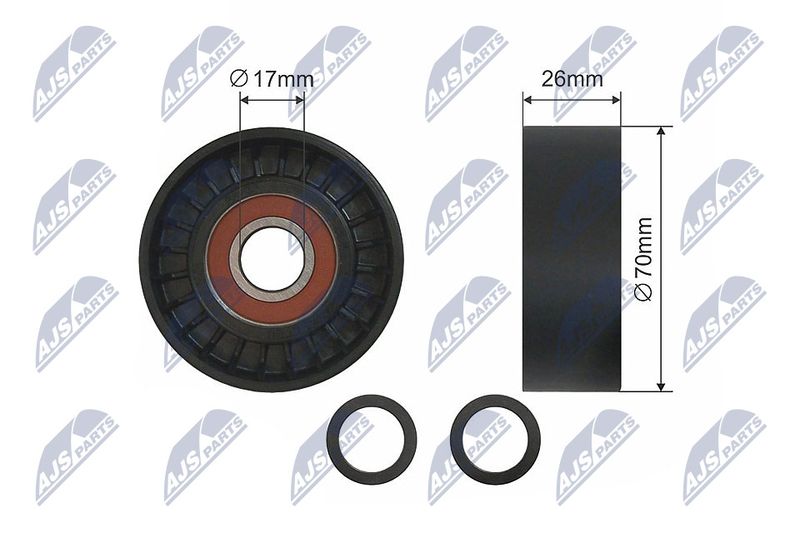 Rolka napinacza, pasek klinowy wielorowkowy NTY RNK-BM-004