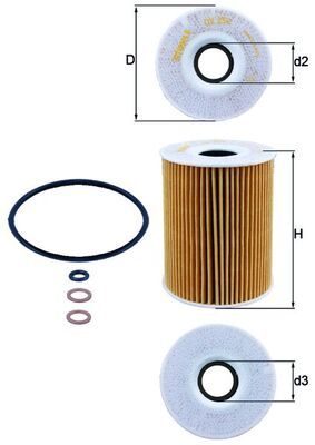 Filtr oleju MAHLE OX254D2