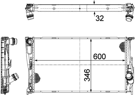 Chłodnica, układ chłodzenia silnika MAHLE CR1085000P
