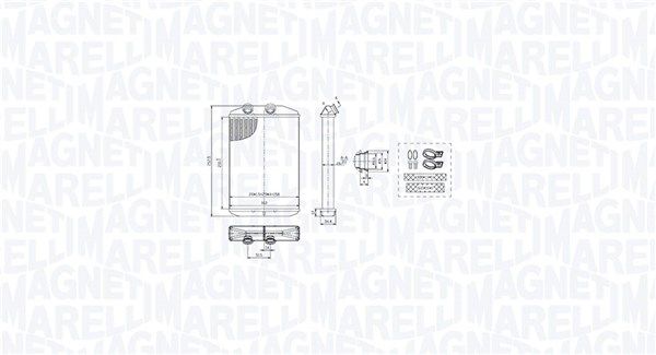Wymiennik ciepła, ogrzewanie wnętrza MAGNETI MARELLI 350218519000