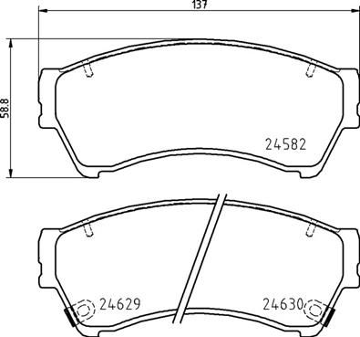 Zestaw klocków hamulcowych, hamulce tarczowe BREMBO P 49 060