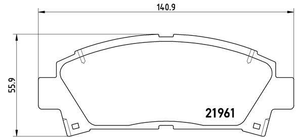 Zestaw klocków hamulcowych, hamulce tarczowe BREMBO P 83 028