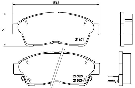 Zestaw klocków hamulcowych, hamulce tarczowe BREMBO P 83 034