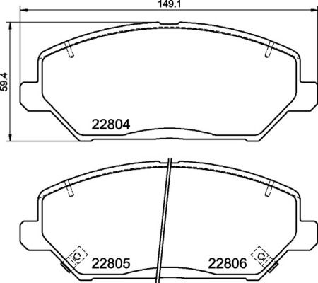 Zestaw klocków hamulcowych, hamulce tarczowe BREMBO P 30 110