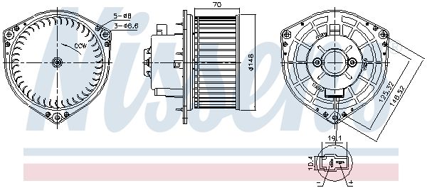 Wentylator wewnętrzny NISSENS 87454