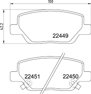 Zestaw klocków hamulcowych, hamulce tarczowe BREMBO P 23 179